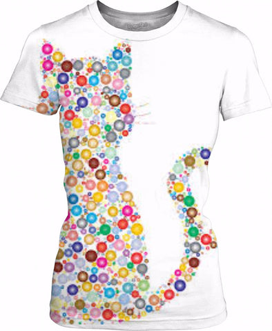 Rainbow Bubble Kitty Women's T-shirt